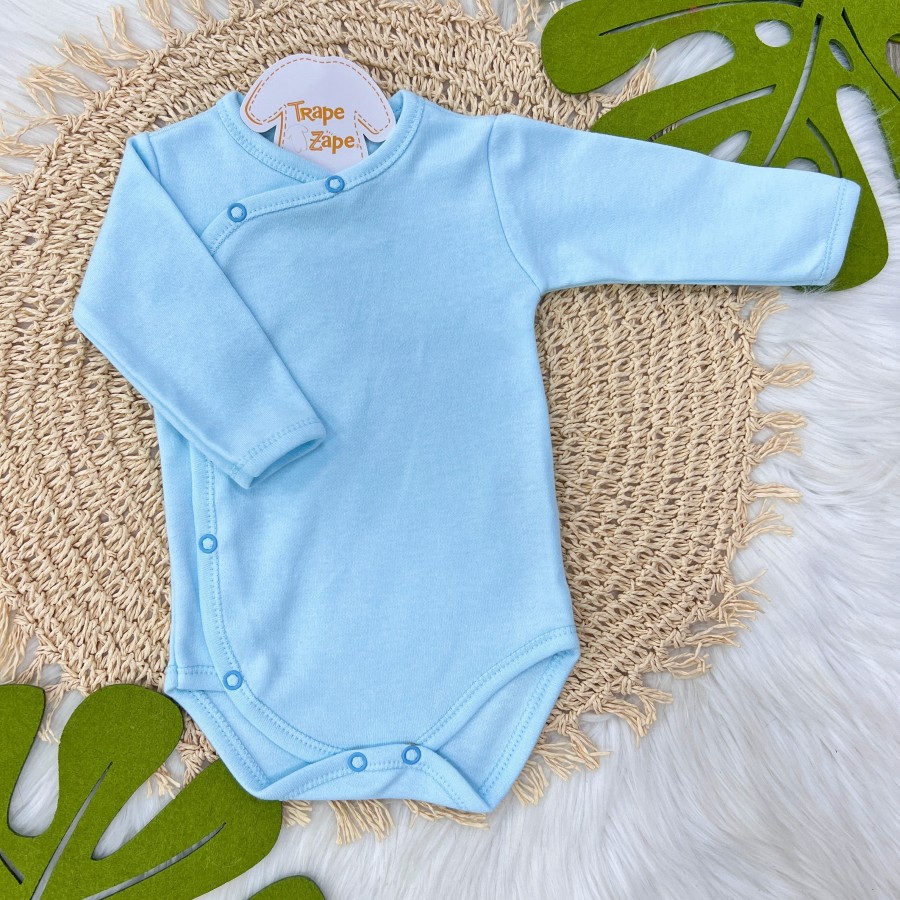 Body M/l KIMONO - Azul claro liso